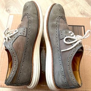 Cole Haan Lunargrand Grey Leather wingtip loafers 8.5